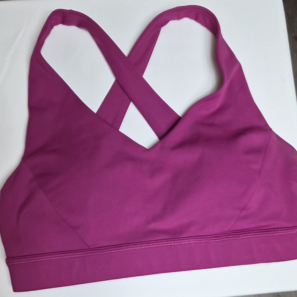 Lululemon Athletica Magenta Cross-Back Sports Bra